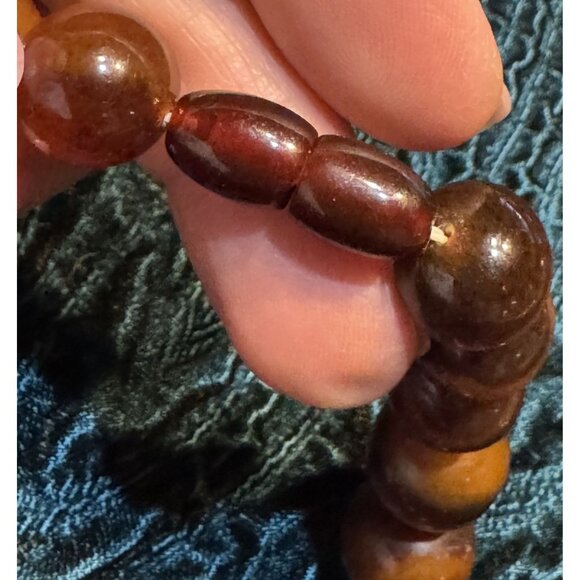 Vintage Butterscotch Graduated Bead Necklace With Barrel Clasp 20.5 Inches 1950s - Picture 6 of 6